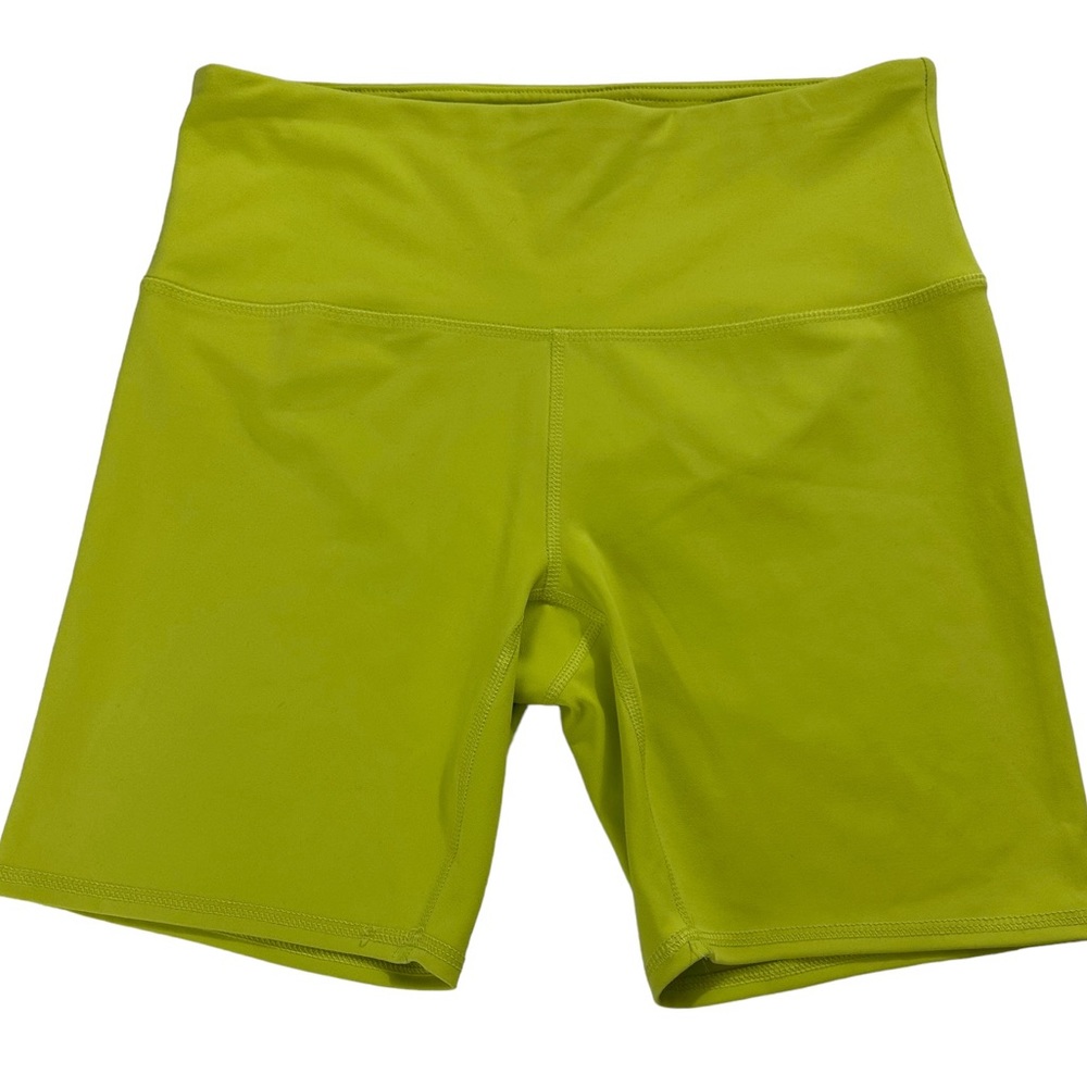 RBX Compression Shorts Womens M lime Green Basic Gym Active Cycling Fitness